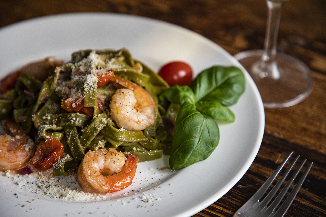 Pasta with shrimp