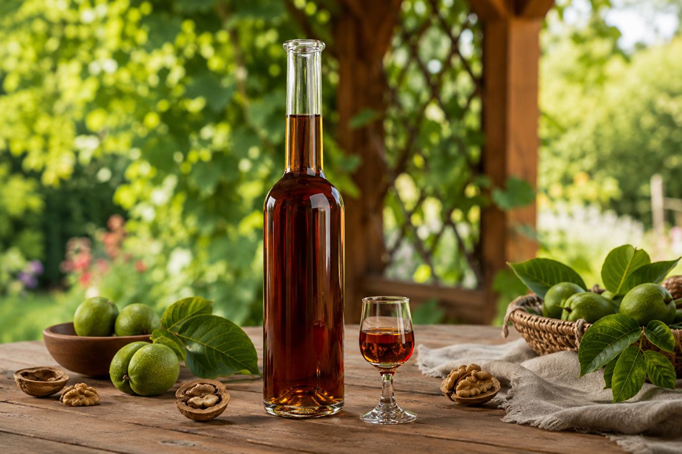Walnut liqueur