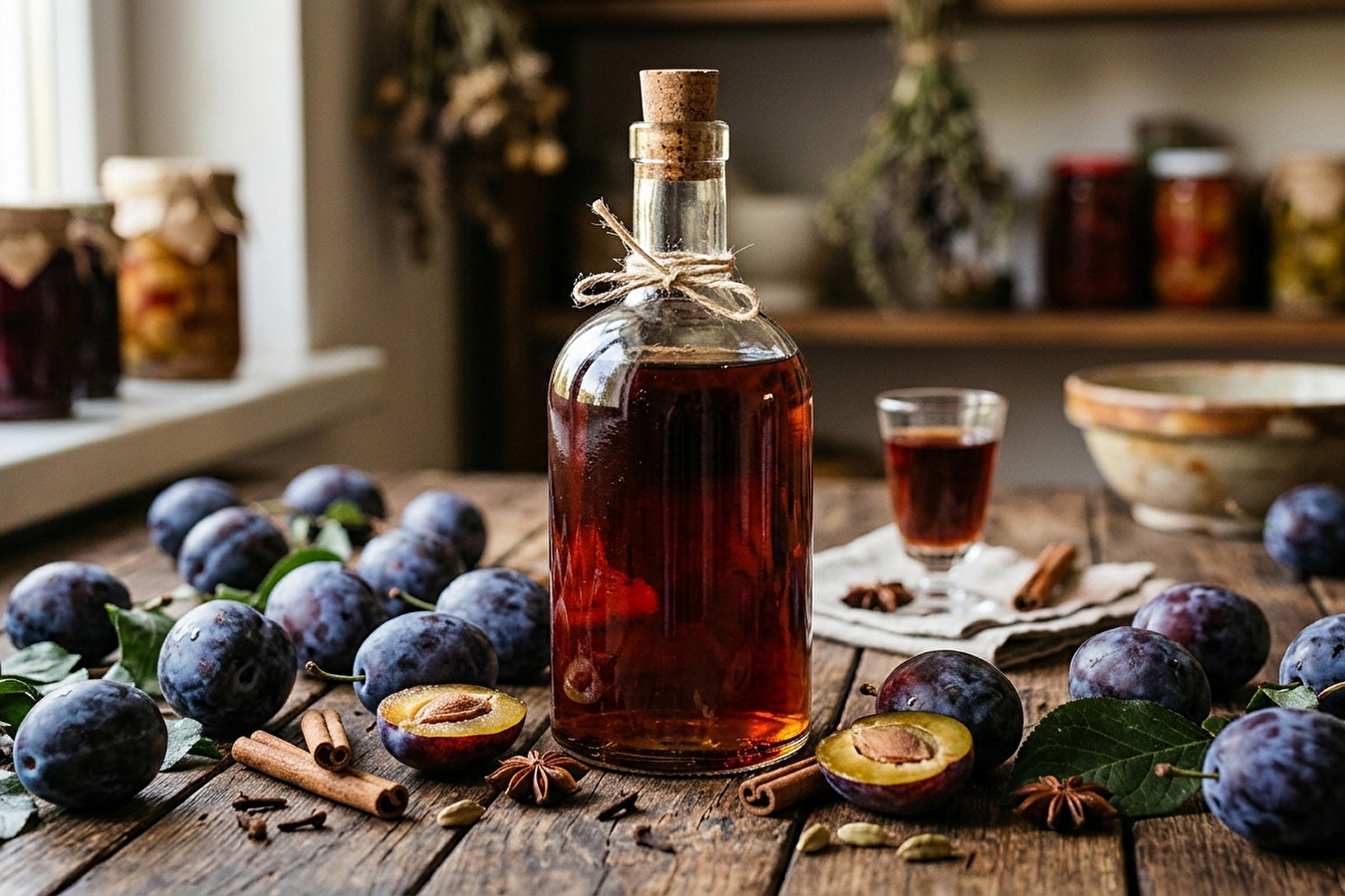 Spiced plum liqueur