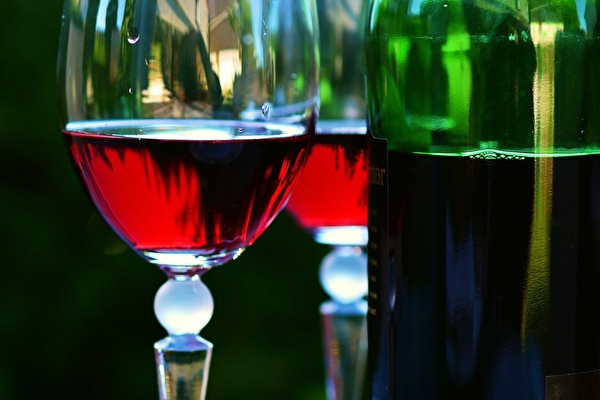 Homemade cherry-gooseberry wine