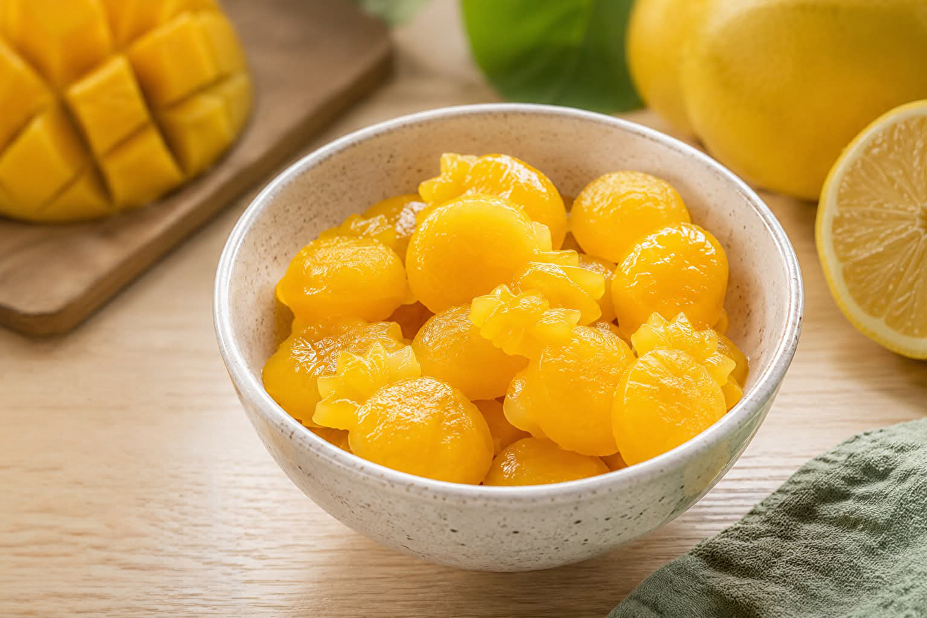 Bonbons gélifiés maison à la mangue (à la pectine)