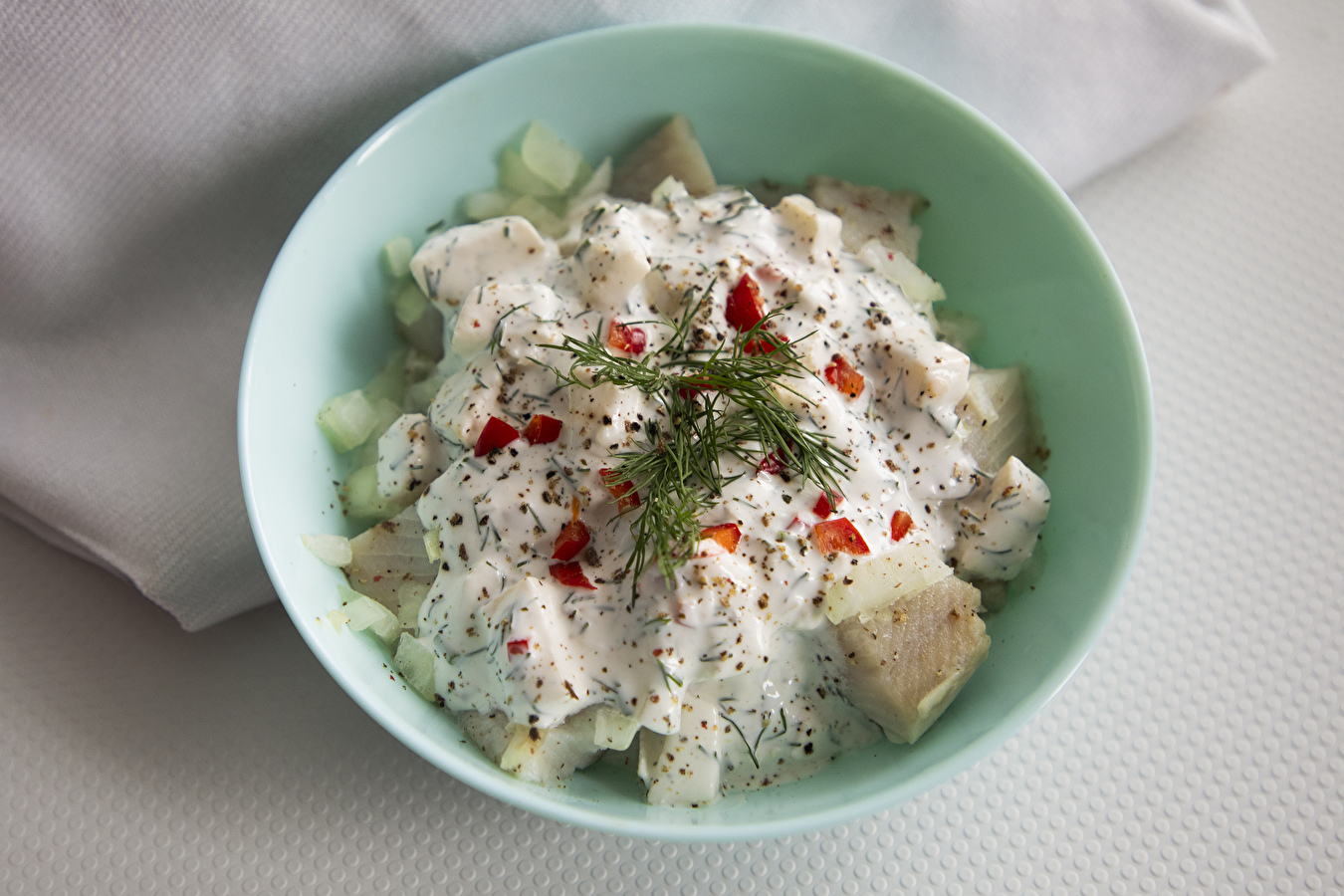 Harengs au yaourt et à la mayonnaise