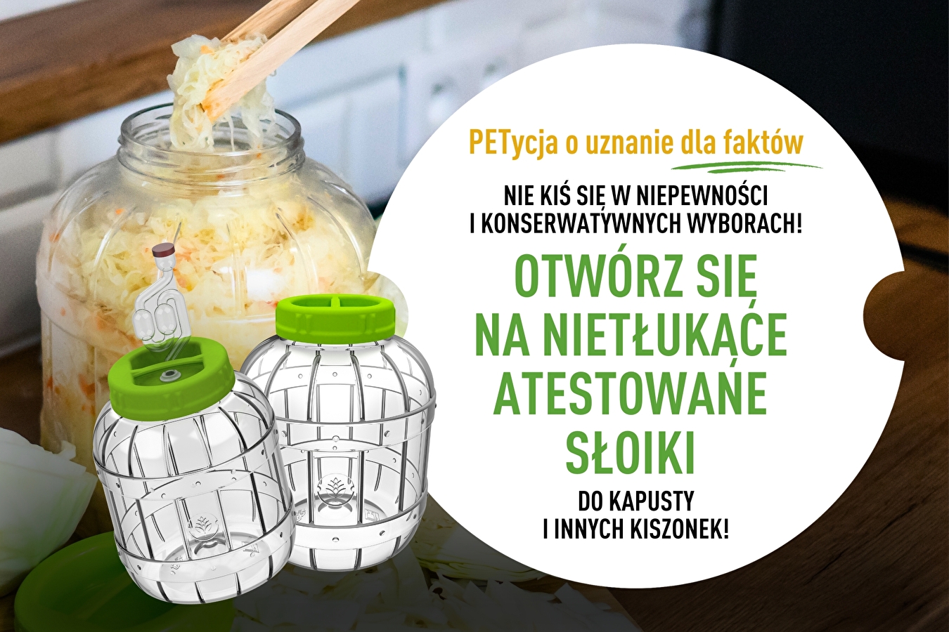 Open jezelf voor gecertificeerde, onbreekbare potten voor kool en andere gefermenteerde producten!