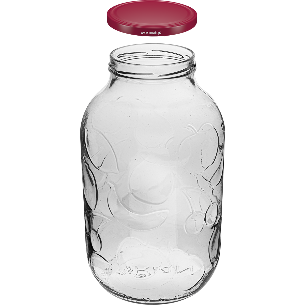 5-Liter-Glas mit farbigem Metall-Schraubdeckel Ø 100 mm