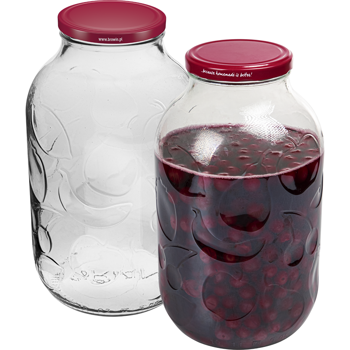 5-Liter-Glas mit farbigem Metall-Schraubdeckel Ø 100 mm